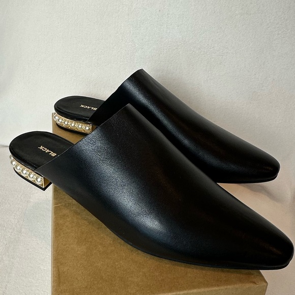 ALL BLACK Footwear Royal Urban Black Leather Slide Sz 41 - Picture 1 of 8